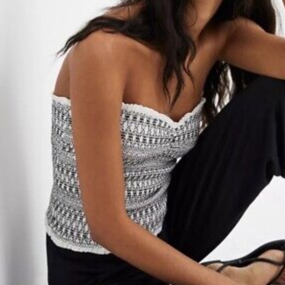 Anthropologie - Smocked Sweetheart Tube Top